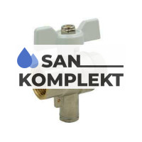 Кран шаровой 3/4 г/г с отводом М10 под датчик температуры TIM DE12603N