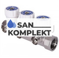 Коллектор c регулирующими вентилями ДУ-1*3/4 EK- 2 выхода Евроконус TIM MR-04N-2E