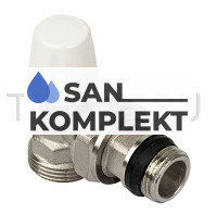 Клапан радиаторный 1/2&quot;x3/4 настроечный угловой с кольцевым уплотнением быстрого монтажа под евроконус TIM RS221.02E