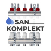 Коллекторная группа 1&quot;, 2 ходов латунный корпус без кранов и нак-ков TIM KD002