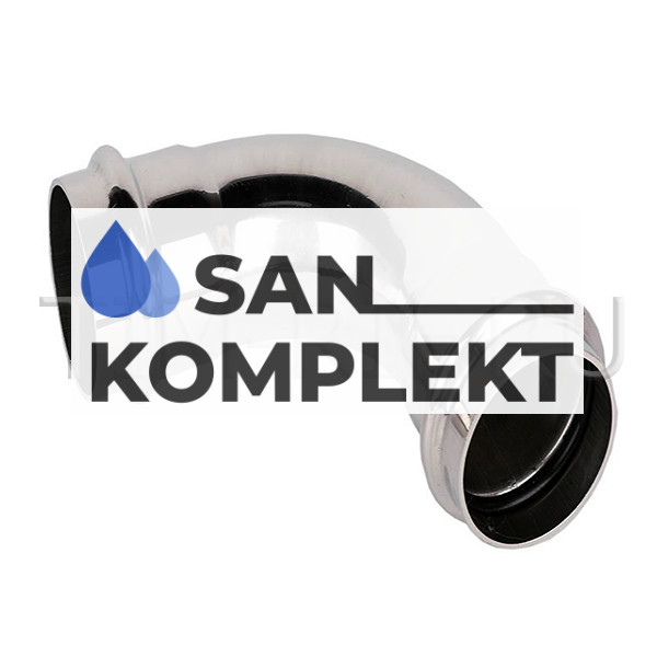 Двухраструбный пресс-угольник из нержавеющей стали 90° 35*35mm TIM ZTI.551.003535