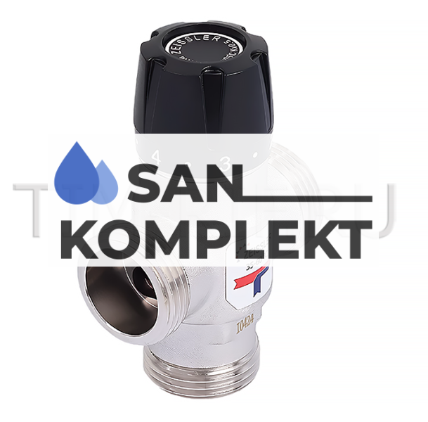 Термостатический смесительный клапан 3/4" НР 35-60°С KV 1,6 Zeissler ZSm.412.166005