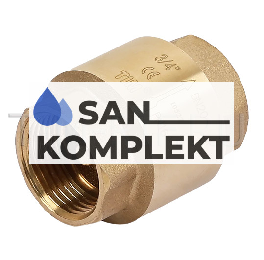 Обратный клапан с латунным штоком 11/2"г/г стандарт TIM JH-1014std