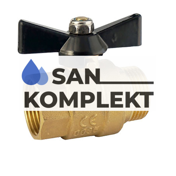 Кран шаровой латунный  1/2" г-ш баб. TIM DE1215