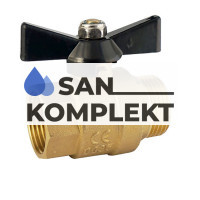 Кран шаровой латунный  1/2&quot; г-ш баб. TIM DE1215