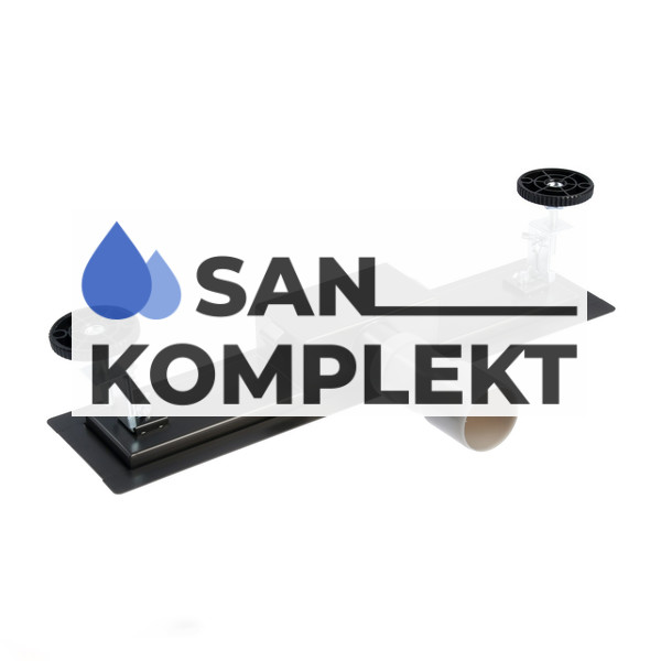 Душевой лоток 70*600 mm с решеткой цвет вороненая сталь TIM BAD476002GY