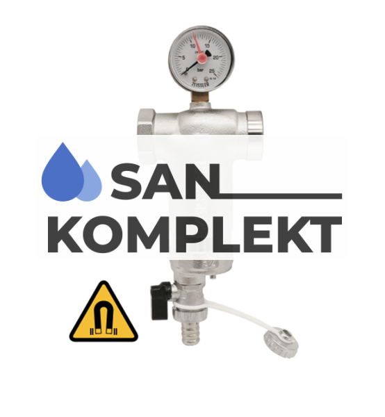Фильтр с манометром и магнитной вставкой 1/2" 300 мкм НР-НР ZEISSLER ZSf.306.0104N
