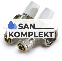 Коллектор регулирующий под 45° 1&quot;г/ш*1/2 х 16ц - 2 вых TIM MR135N-1-02C-2