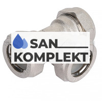 Тройник ДУ 20*15*20 редукционный переходной (никелированный) TIM ZTI.633.201520N