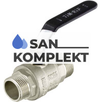 Кран шаровой Ф-1 нар. нар. ручка  усиленный никель TIM DE1229X