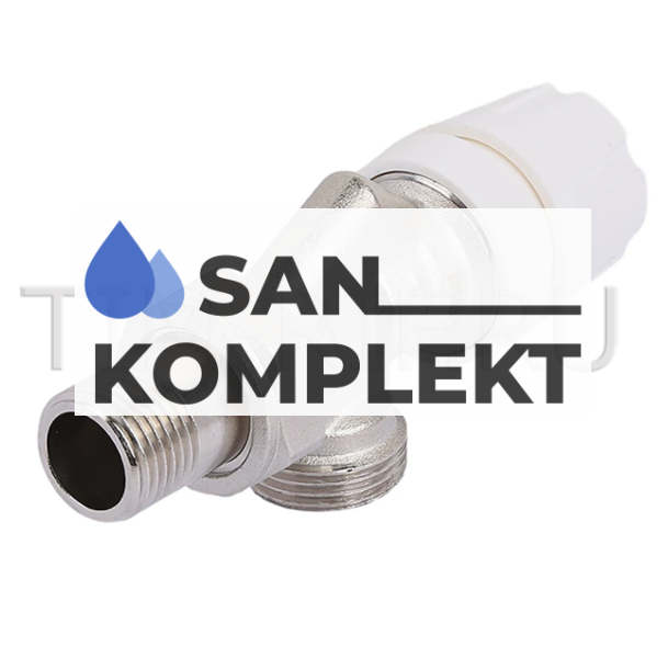 Клапан термостатический угловой с осевым управлением  1/2*3/4 TIM ME860E