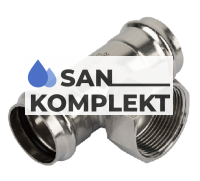 Пресс-тройник из нержавеющей стали с внутренней резьбой 42mm*1/2 TIM ZTI.532.420442