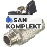 Кран шаровой Ф-1 нар. нар. баб. усиленный никель TIM DE1228X