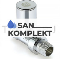 Вентиль регулировочный прямой хромированный с седельным затвором TIM KRD302.02