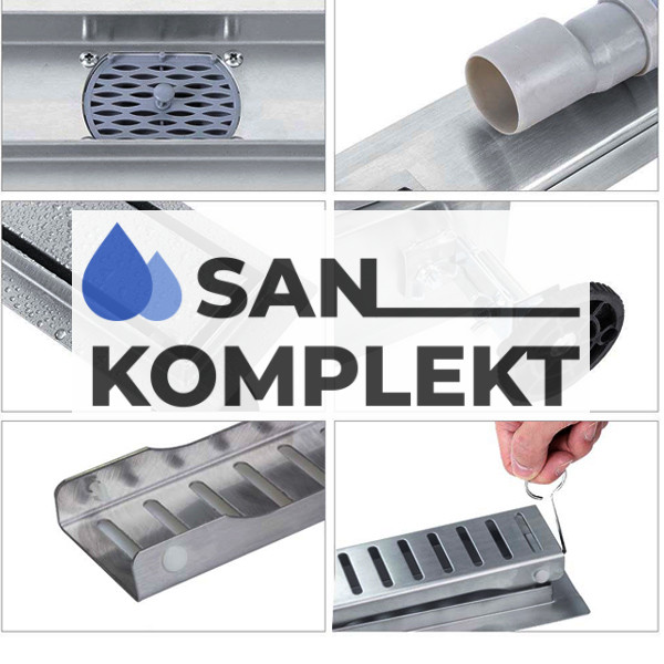 Душевой лоток 700 мм с фланцем свобного вращения TIM BAD537002