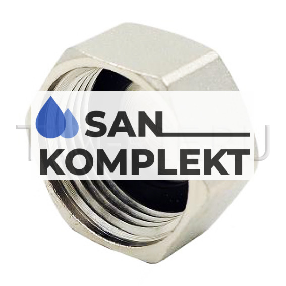 Заглушка 3/4 с прокладкой вн. резьба никель TIM M300-3