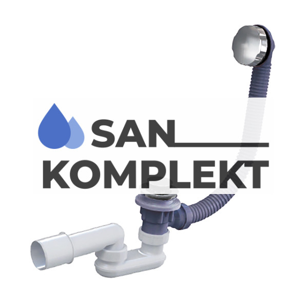 Обвязка для ванны пластмассовая автоматическая TIM BAS0270P(A)