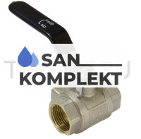 Кран шаровой 3/4 трехпроходной тип Т длинный рычаг никелированный TIM DE1256XT