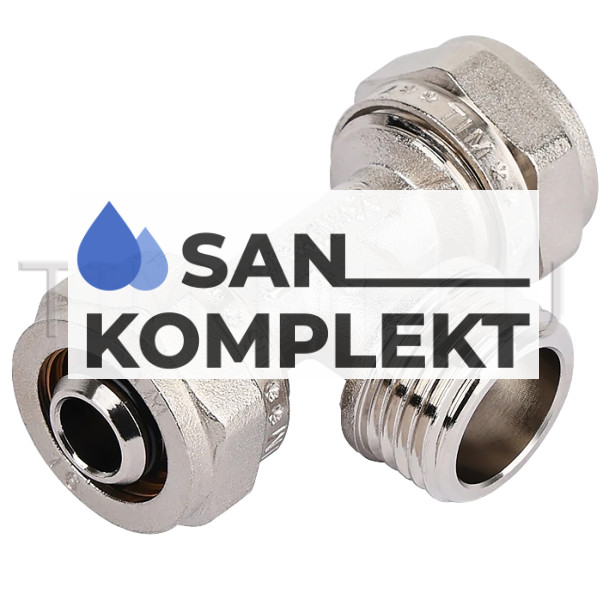 Тройник обжимной М.П 16*1/2*16 наружн. TIM C-T160216MN