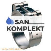 Хомут усиленный одноболтовый оцинкованная сталь 29-31мм TIM TW29-31-1