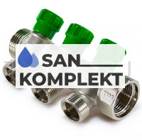 Коллектор с вентилями под «ЕВРОКОНУС» 3/4*3/4 (3 выхода) TIM MR135N-3/4-3E