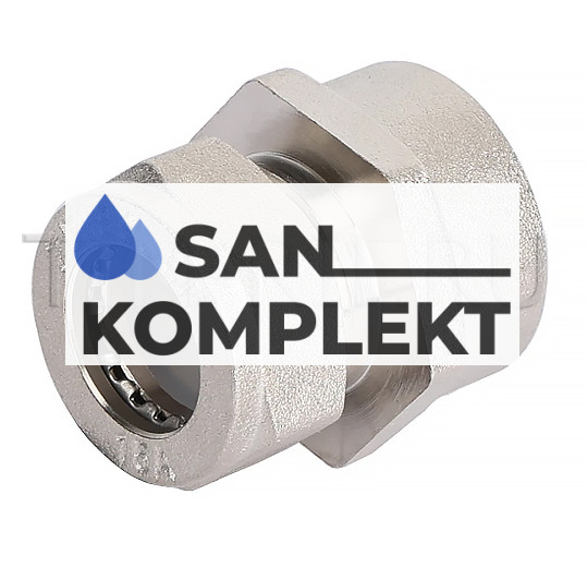 Муфта ДУ 15*1/2 труба-вн. резьба (никелированная) TIM ZTI.612.001504N