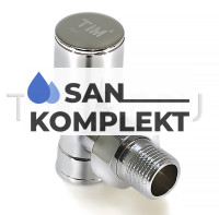 Вентиль регулировочный 1/2 угловой хромированный с седельным затвором TIM KRS301.02