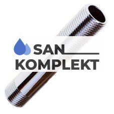 Сгон хромированный 100мм. Ф-1/2M*1/2M TIM A-SM022-100