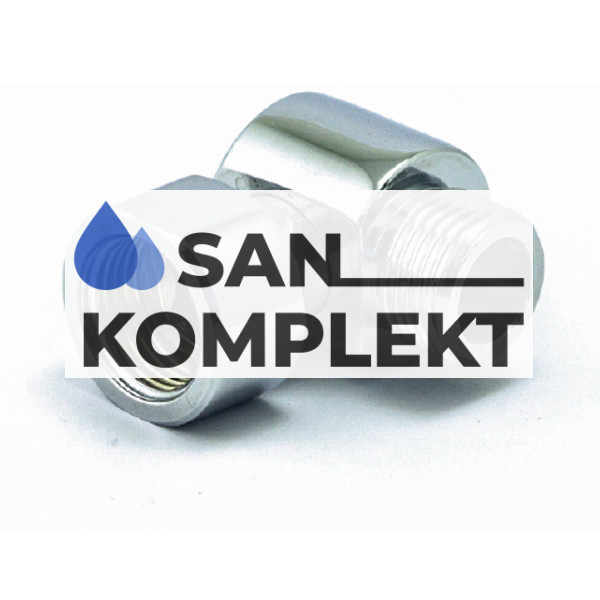 Хромированный латунный уголок c накидной гайкой для полотенцесушителей 3/4"x1/2", резьба внутр.наруж. TIM K04-LFM032