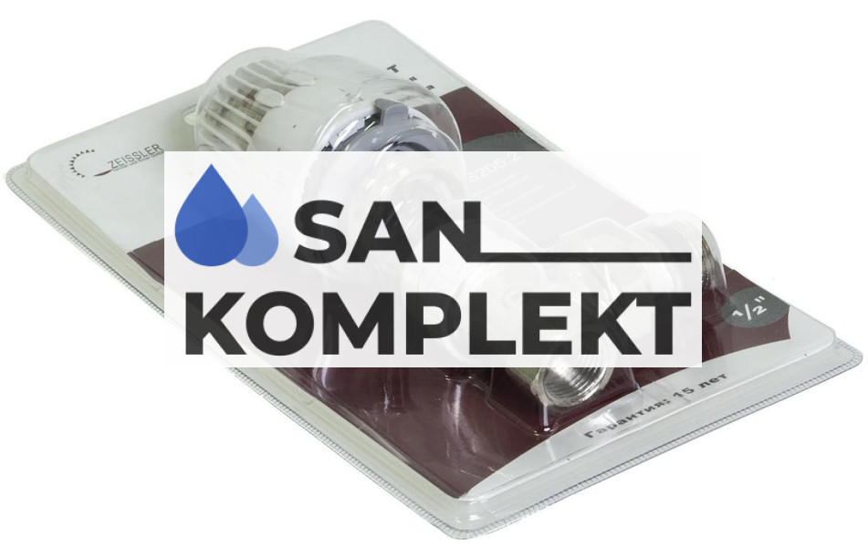 Термостатический клапан для углового присоединения 1/2" TIM RVKS205.02