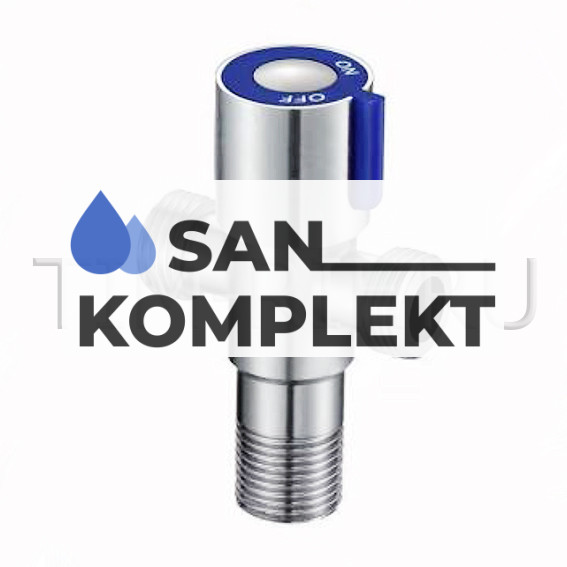 Кран 1/2*1/2*1/2 металлокерамика для совместного подключения лейки биде и бочка унитаза из нержавеющей стали AISI 304 (Трехпроходной) TIM BL5855.02S