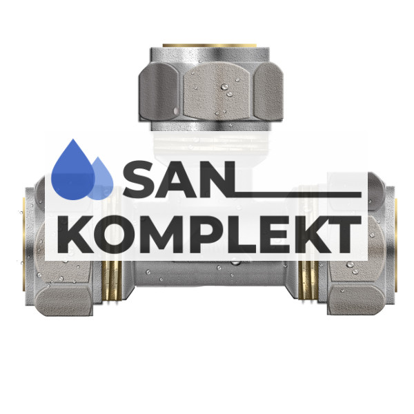 Тройник обжимной М.П 32*20*32 ц-ц-ц TIM 3220T