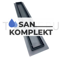 Трап для душа Tim BAD556002BK сухой затвор 70x600 мм нержавеющая сталь