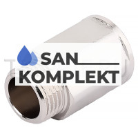 Удлинительная гайка 1/2-40 мм. шестигранный под гаечный ключ никель TIM SFM022H-40N