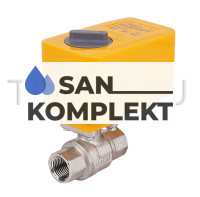 Кран шаровой ДУ-1 с электроприводом 12в для контроля протечки воды ZEISSLER ZSv.1300.1206