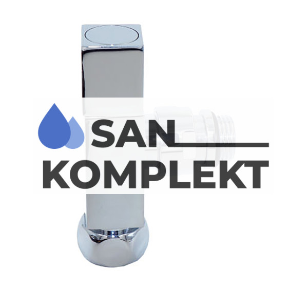 Кран угловой для полотецесущителя, квадратный, 1/2M*3/4F TIM KV20-LFM032