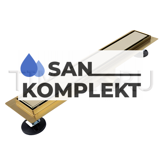 Трап для душа под плитку 70*500мм золотой глянец TIM BAD485002GP