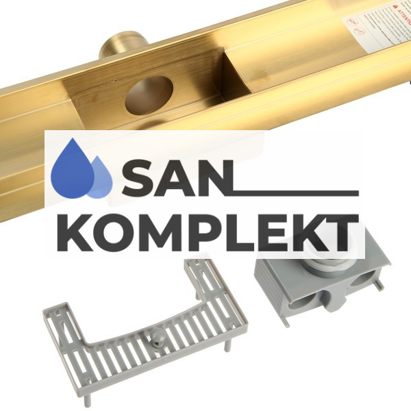 Трап для душа под плитку 70*500мм золотой глянец TIM BAD485002GP