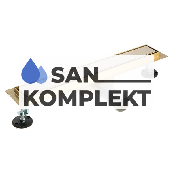 Трап для душа под плитку 70*500мм золотой глянец TIM BAD485002GP