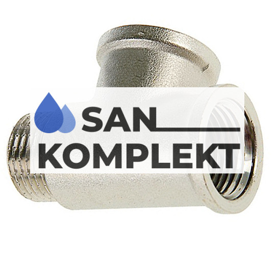 Тройник никель ДУ-3/4F*3/4F*3/4M ZEISSLER ZSr.163.0605