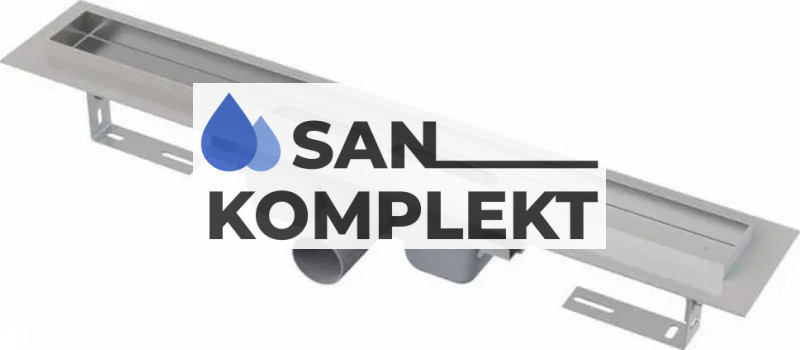 Душевой лоток 800*70 с двухсторонней решеткой (полная или под плитку) с комбинированным затвором TIM BAD718002 Profi