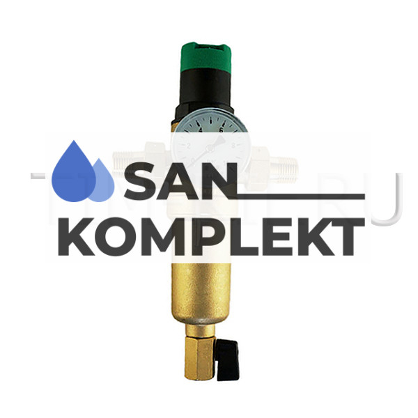 Фильтр с редуктором латунный корпус 1" нар-нар. TIM JH-3007