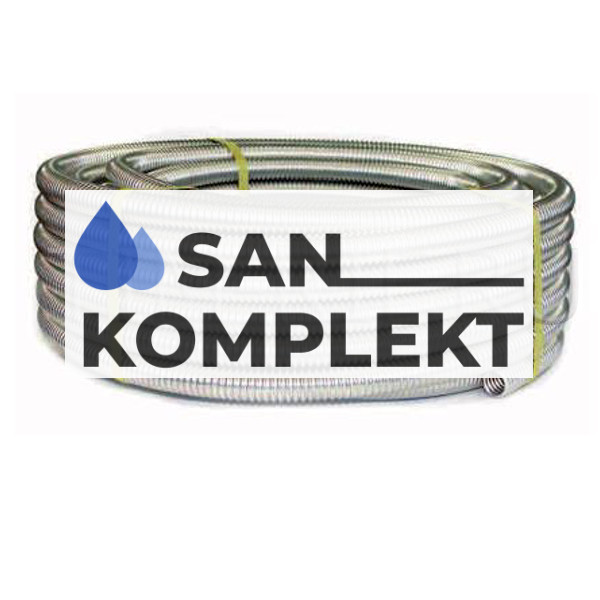 Труба гофрированная из нержавеющей стали SS304 15А отожженная (50M) TIM ZTI.600.304.1550