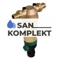 Фильтр с обратной промывкой латунный D 1 с манометром с американками TIM F07S04AAM