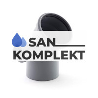 Отвод D 110х45* с выходом 50 правый