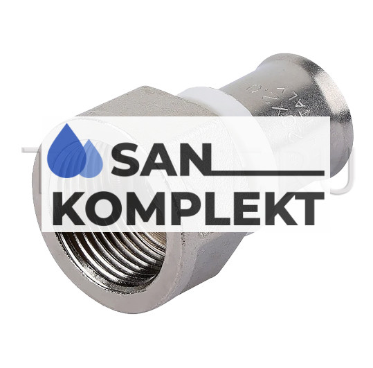 Пресс-фитинг ДУ 26*3/4 внутренняя резьба никелированный TIM F-S2603FN