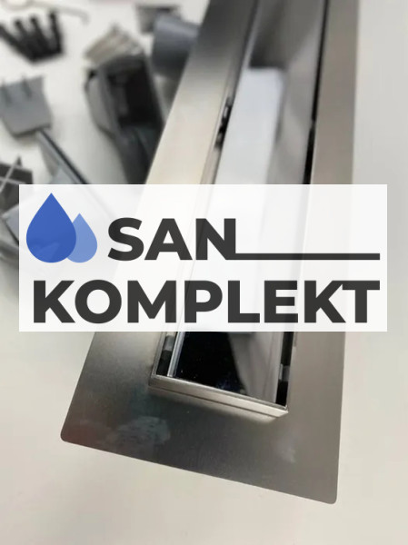 Душевой лоток 600*70 с двухсторонней решеткой (полная или под плитку) с комбинированным затвором TIM BAD716002 Profi