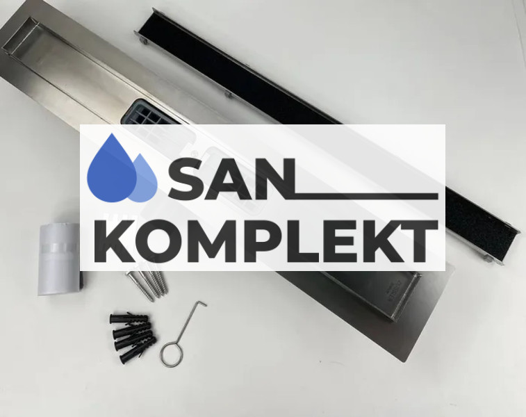 Душевой лоток 600*70 с двухсторонней решеткой (полная или под плитку) с комбинированным затвором TIM BAD716002 Profi