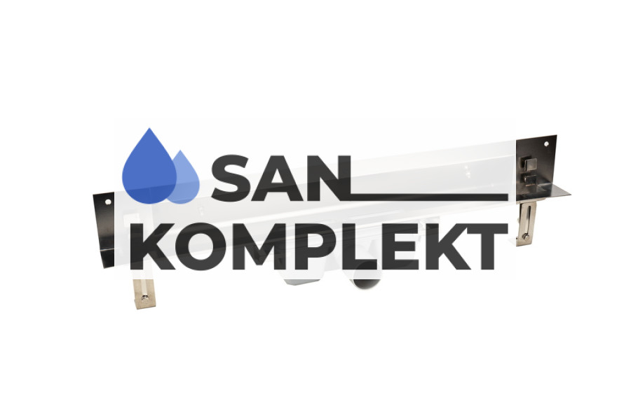 Душевой лоток 800*70 для монтажа в стену с сухим затвором и гидрозатвором накладная панель нержавеющая сталь глянец TIM BAD818002 Profi