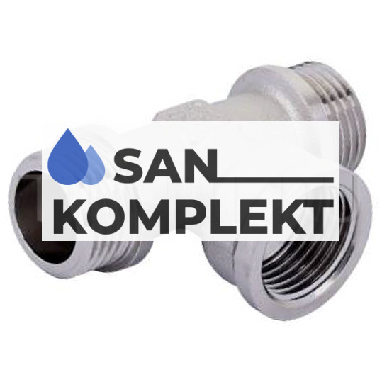 Тройник 1/2ш*1/2г*1/2ш никелированный ZEISSLER ZSr.163.0804